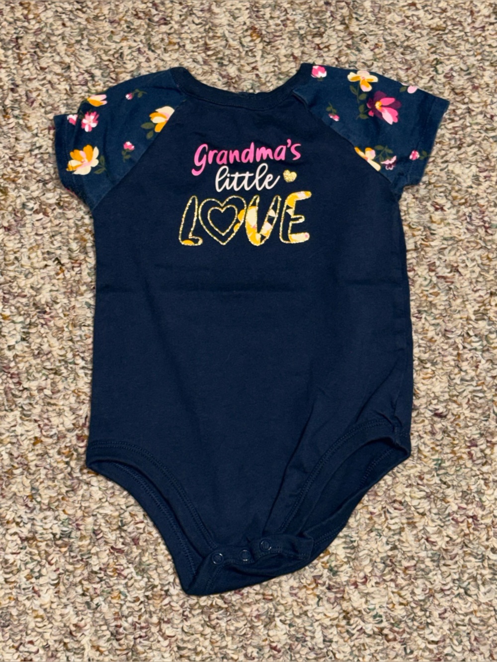 Girls toddler 24 Month outfit shirt Grandma's Little Love Floral Bodysuit